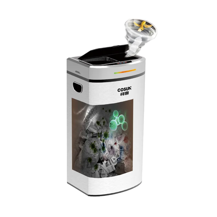 Double Gold Sensor 40L Outdoor 120L Stainless Steel Hotel Smart Metal Recycle Waste Bin Manufacturer Price