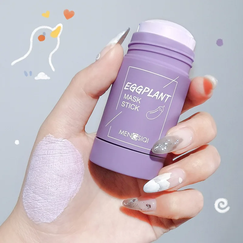 MENGSIQI Green Tea Cleansing Clay Stick Mask Acne Cleansing Beauty Skin Green Tea Moisturizing Hydrating Whitening Care Face