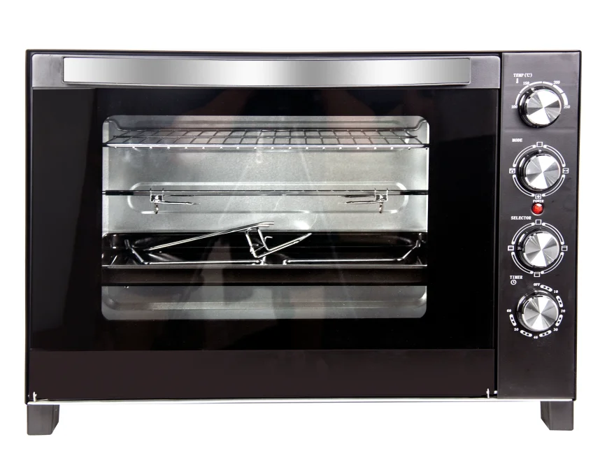 60L/68L Electric Oven with 4 Stainless Steel Heating Elements, 2000W Power, and 60-Minute Timer for Precision Cooking.