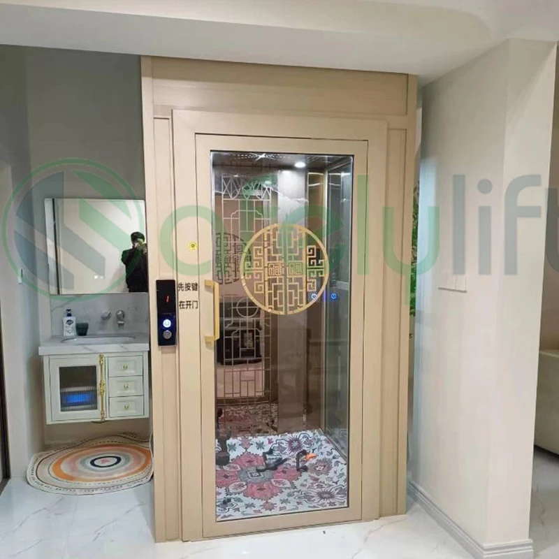 Panoramic 3 floors glass home lift  hot selling used in family home elevator villa elevator lift for house