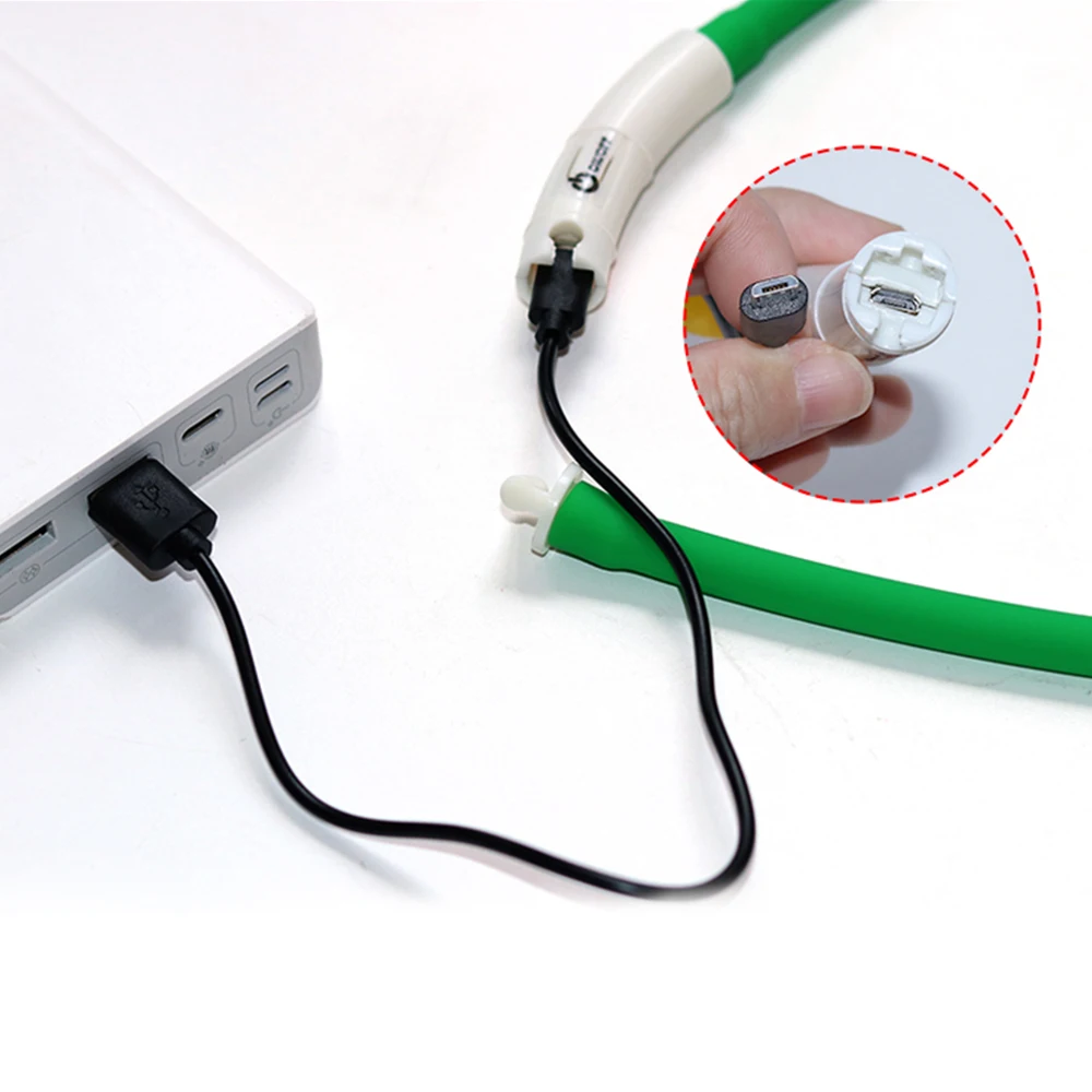 Long Endurance Power Saving Pet Walking Accessories Visible Dog Collar with LED Light