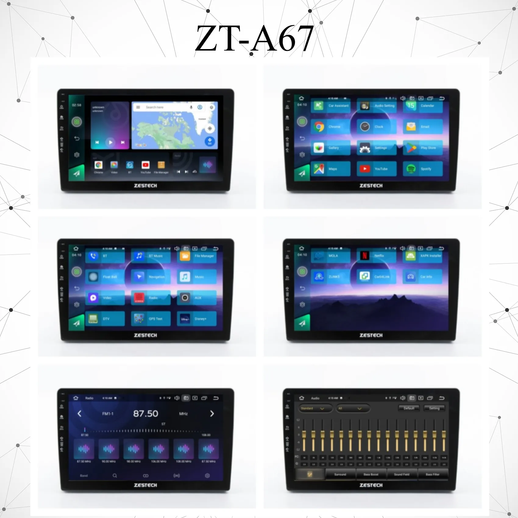 ZESTECH 7/9/10 дюймов dvd-плеер для автомобиля Универсальный gps навигационная система с DVR BT TV 3G