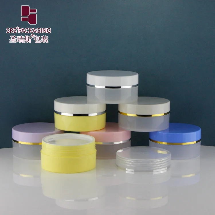 In Stock pp Plastic Cosmetic Jar 80ml Custom Color Skincare Container for Wholesales