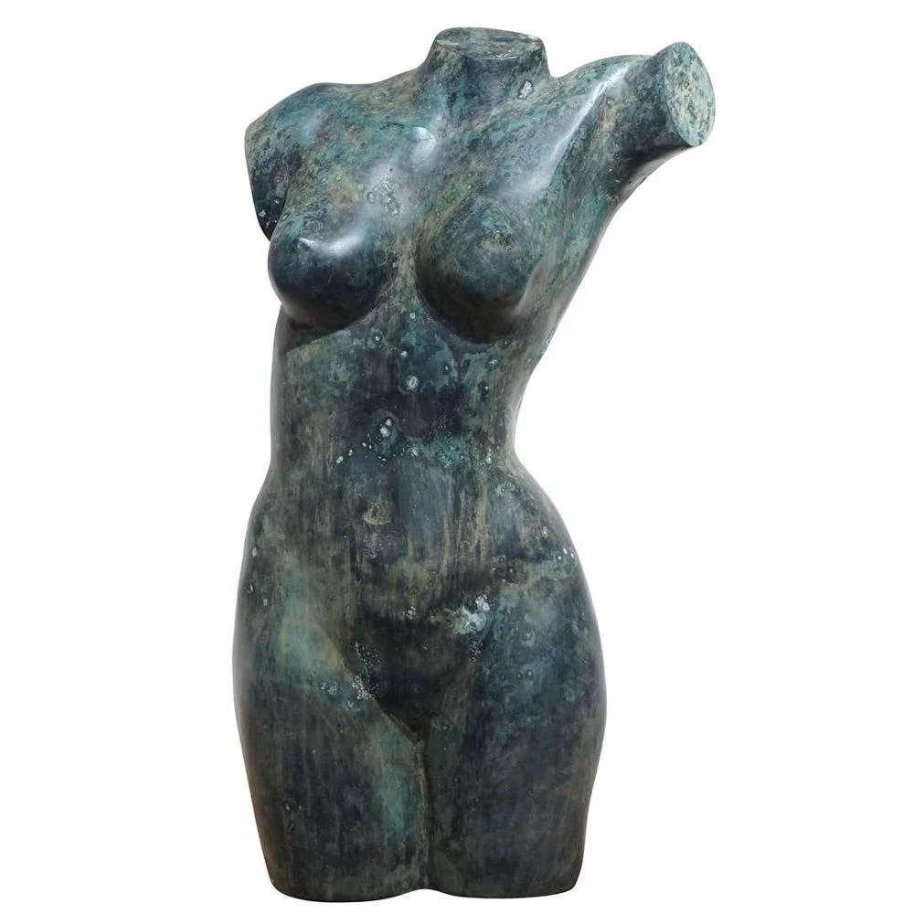 Life size decoration nude bronze female torso sculpture for sale