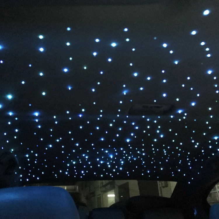 customized 12v 20w RGBW mobile APP  twinkle light engine+0.75mm 900pcs 3m/pcs fiber optic starlight kit for car ceiling