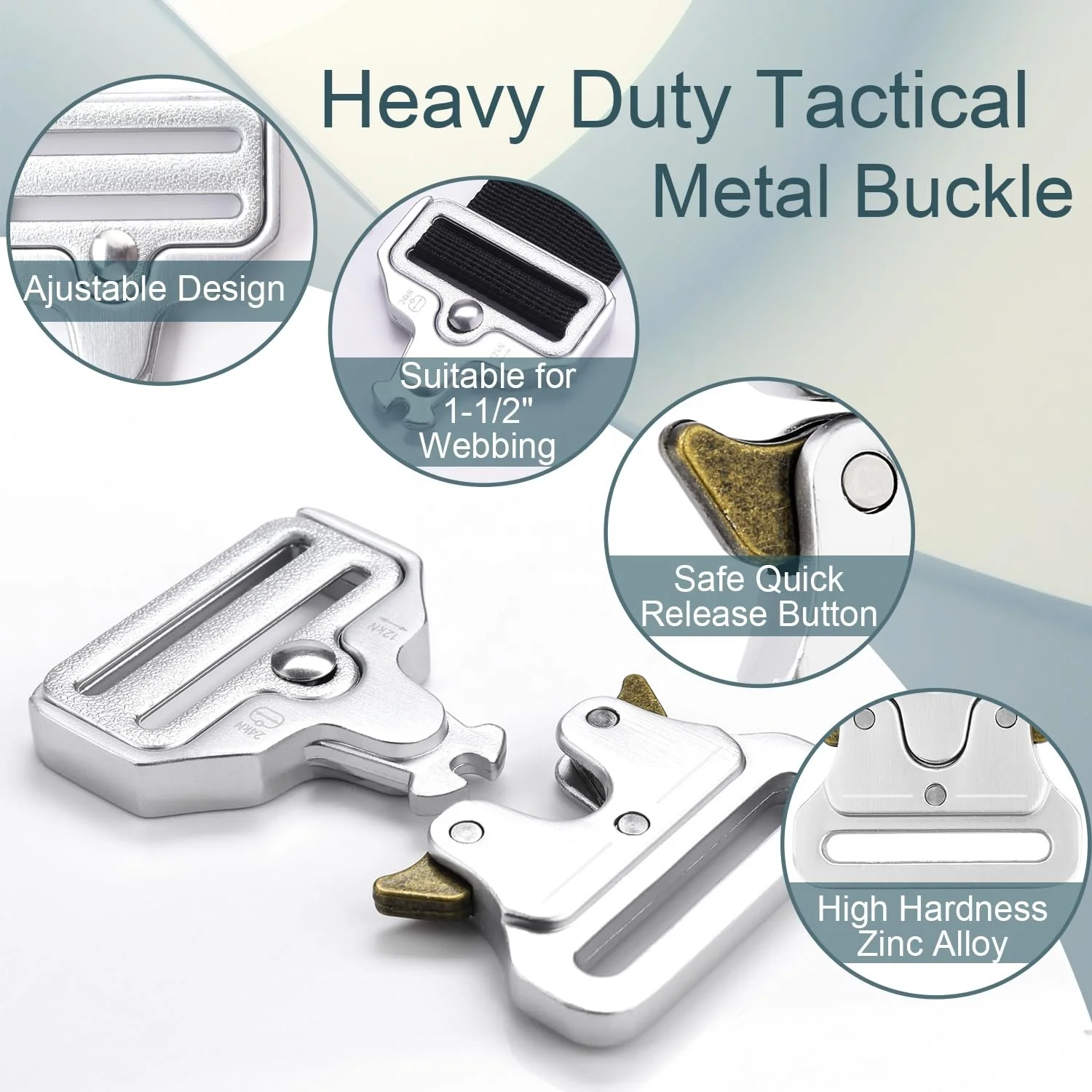 Quick Release Metal Buckle For Belt Custom Men Belt Buckle Heavy Duty Tactical Belt Buckle Clasp For Dog Collar