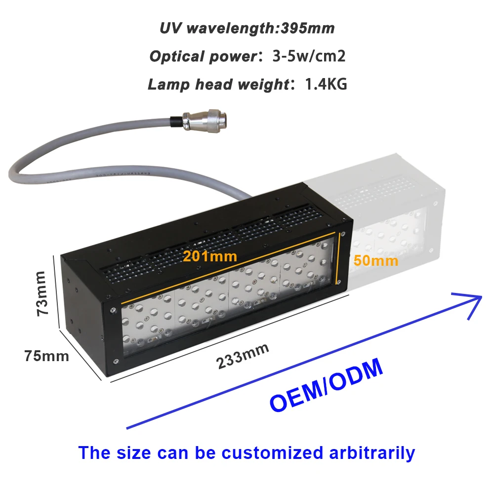 High Power LED UV Light 600W 20050 395nm 365nm Air Cooled LED UV Lamp Drying Ink