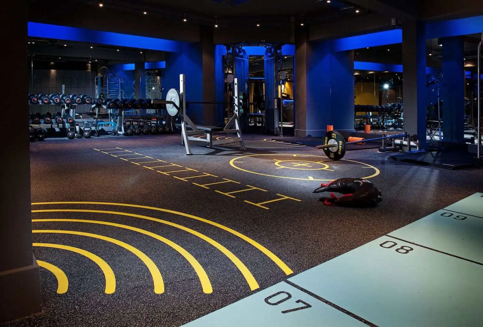 Gym Rubber Floor with EPDM rubber granules for Indoor and Outdoor Used