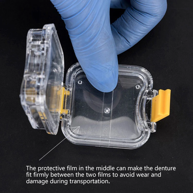 Wholesale New High Quality Plastic Dental Box Retainer Case with Transparent Plastic Film