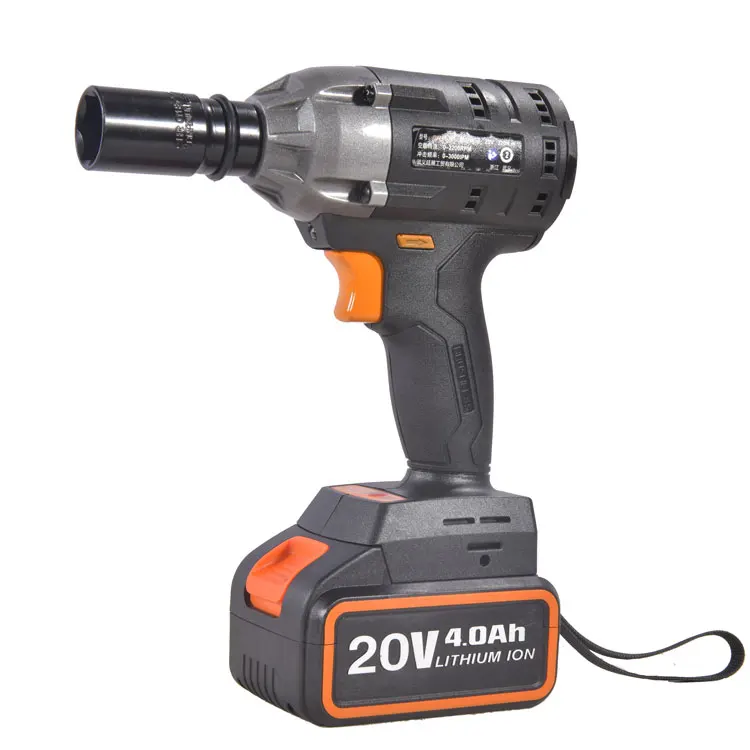
20V Industry Brushless Maximum Torque 330n.m Lithium Battery Cordless Electric Impact Wrench 
