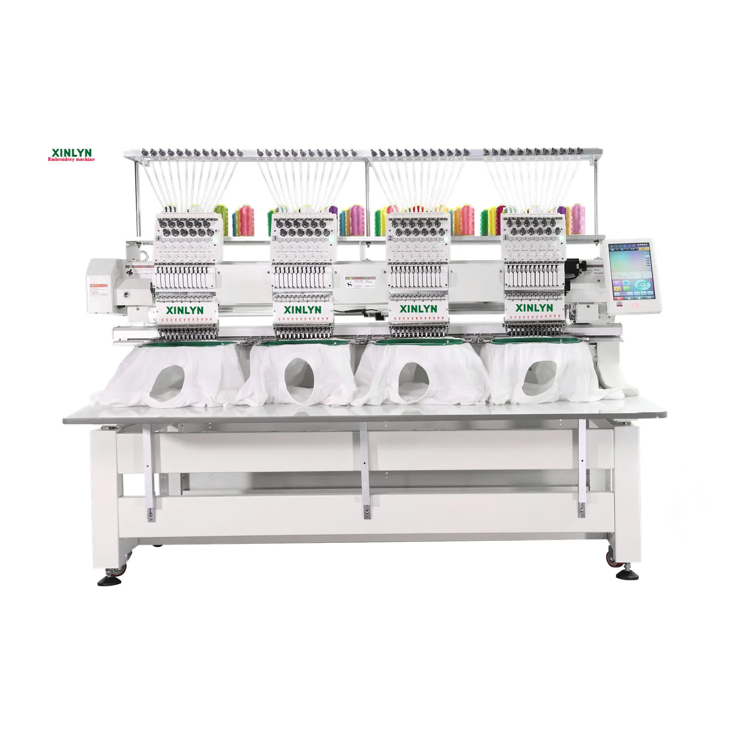 XINLYN 4 головки рабочая зона 400*450 мм программное обеспечение dahao высокая скорость хорошая цена одежда шапка футболка компьютеризированная вышивальная машина распродажа