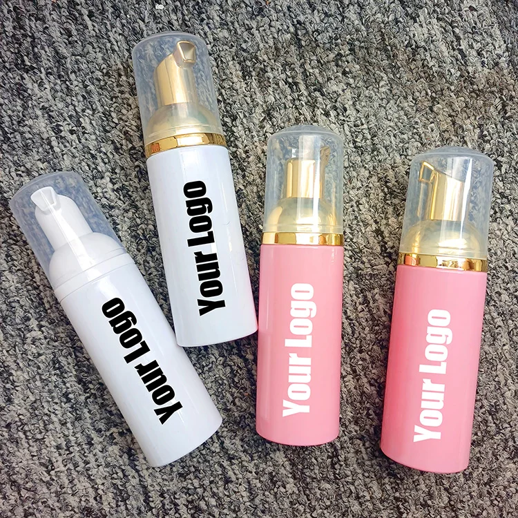 High quality eyelash shampoo cleanser with luxury bottle lash foam