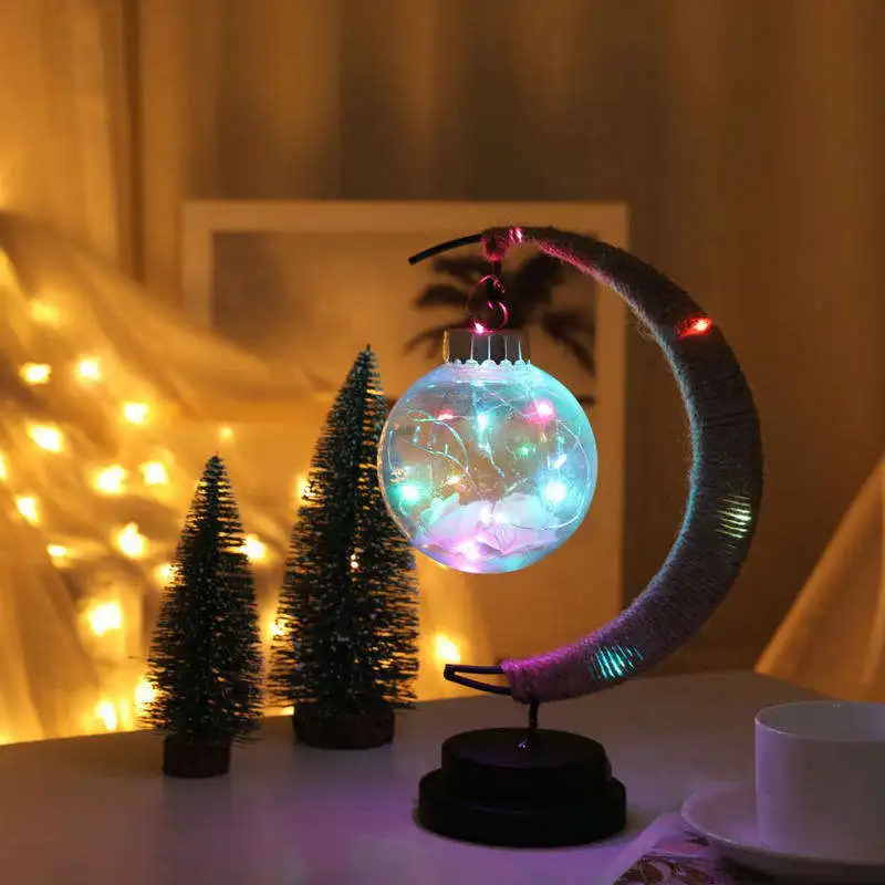 Factory Direct China Led Crescent Romantic Decoration Ball Night Light Starry Night Light Color