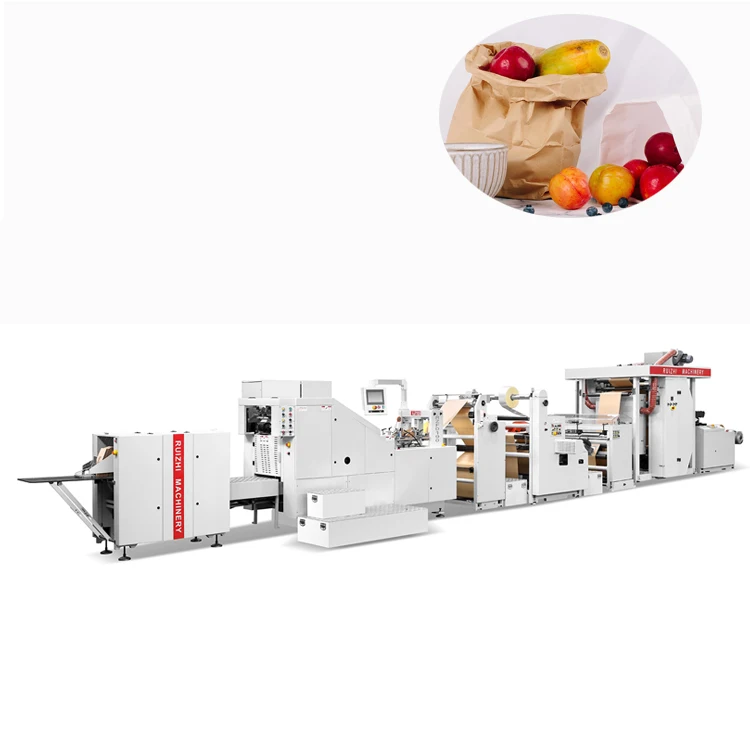 RZFD-190 Grocery Paper Bag Making Machine, Machine Made Paper Bag