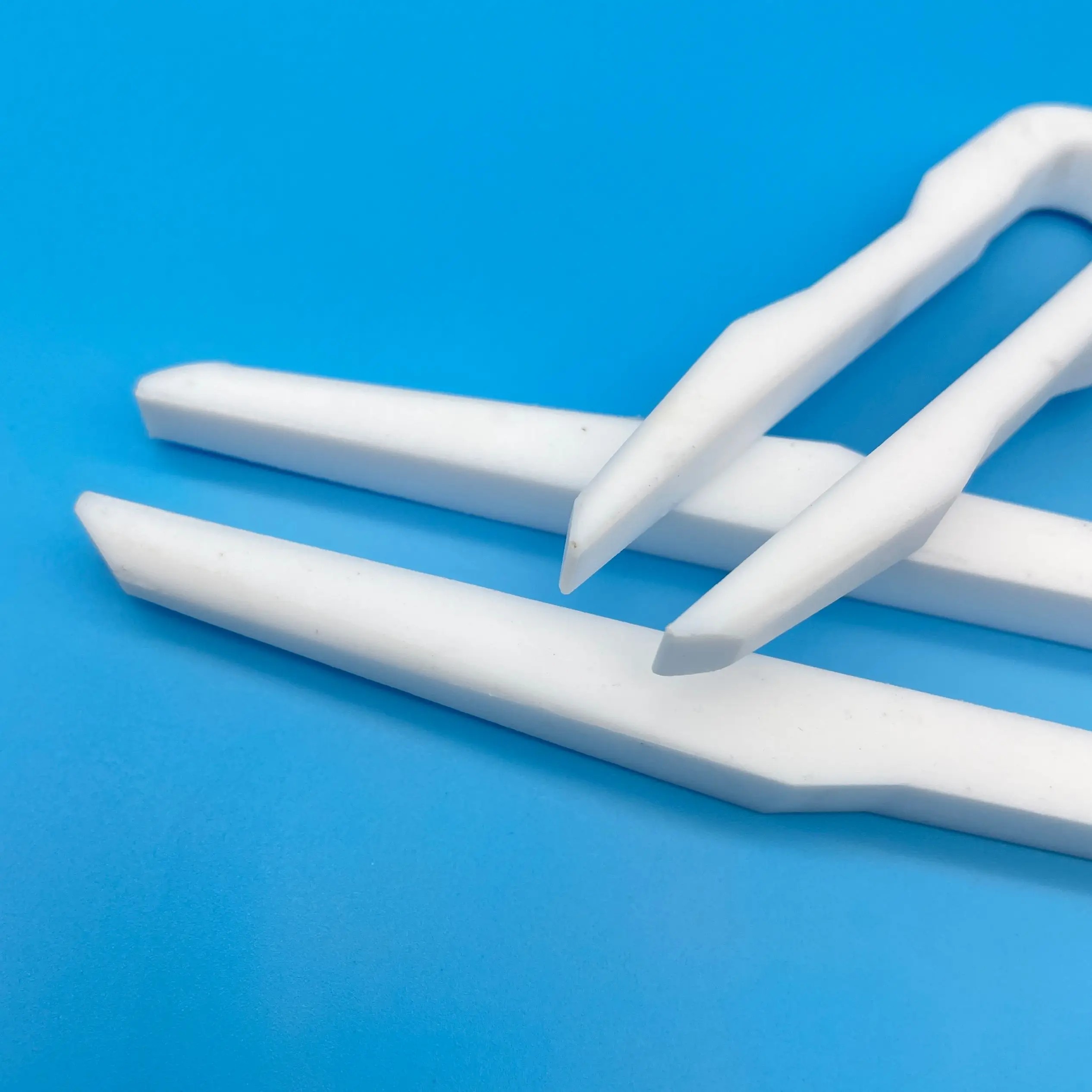 Customized logo High Quality PTFE tweezers 100MM ,200MM for lab ,white