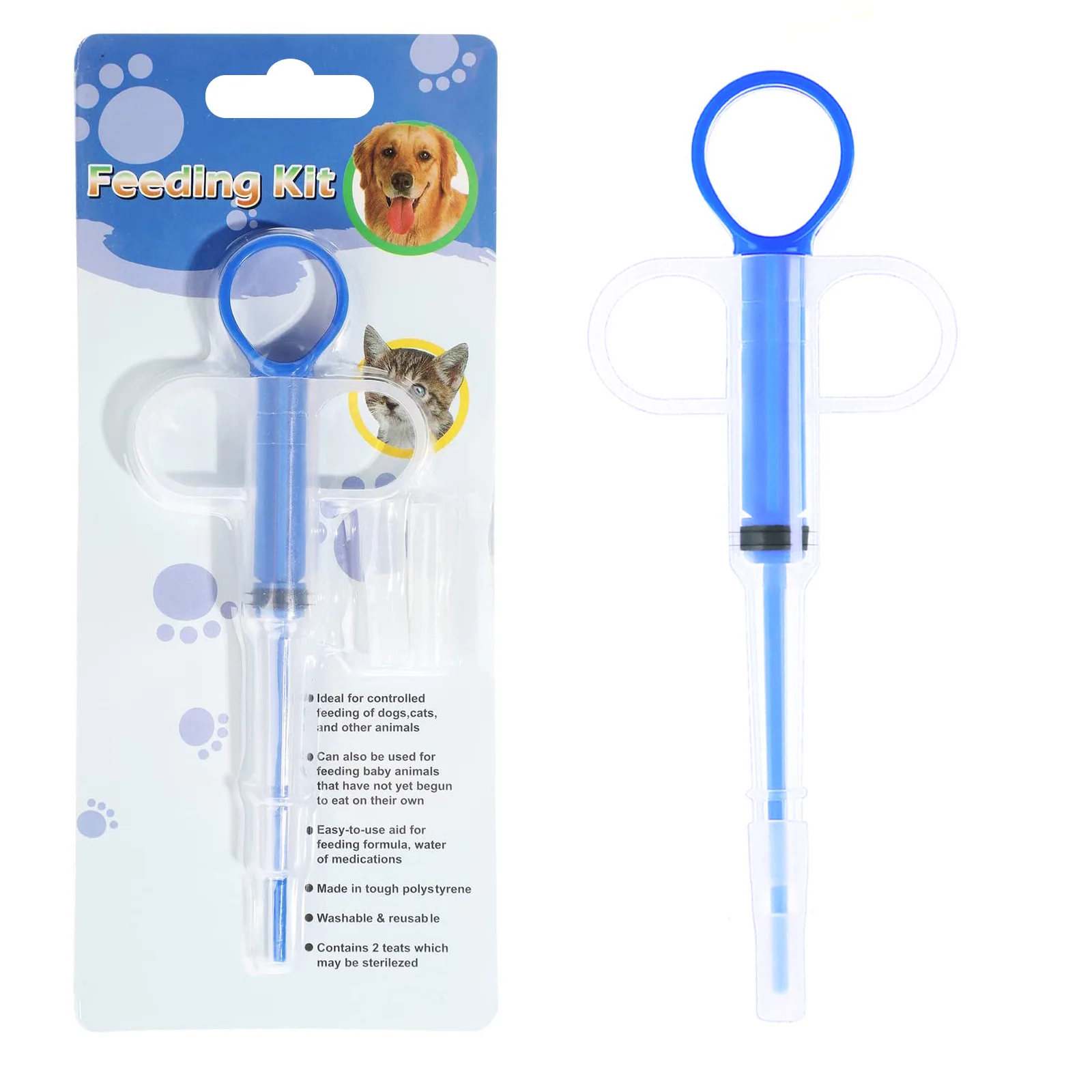 Pet Dog Cat Medicine Feeding Syringe Tablet Pillet Water Feeding Giving Aid Pump Pet Water Feeding Device