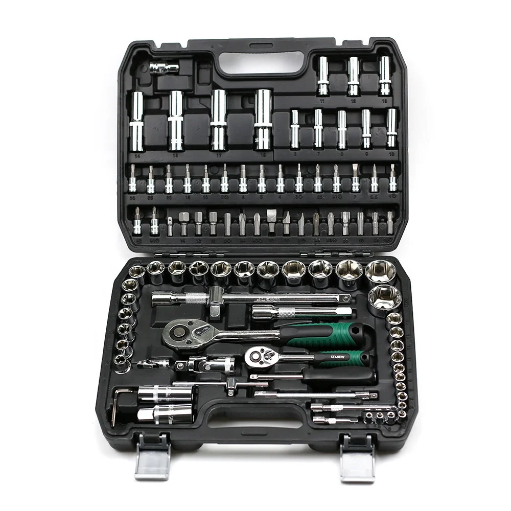 94pcs multi-function ratchet handle socket set combination tools kit