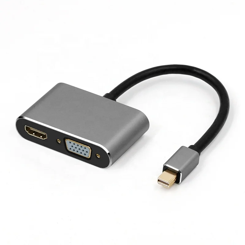 Vnew hot sell high quality multifunction 5  in 1 Type-C to HDMI VGA PD3.0 USB3.0 HUB Adapter cable