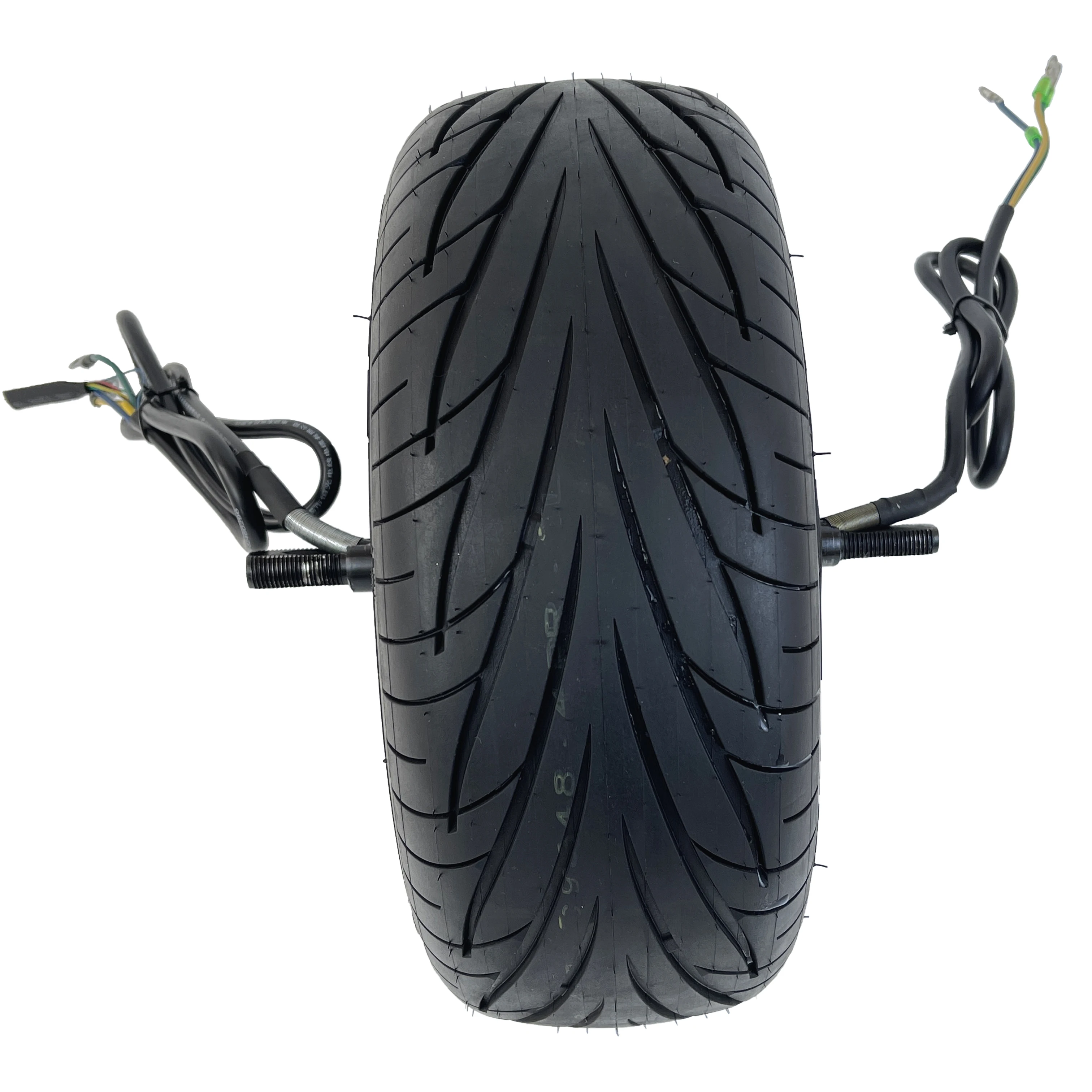 High speed DC brushless 13 Inch Double Outlet 60V 72V 96V 7000W 170km/h electric hub motor with off-road tire