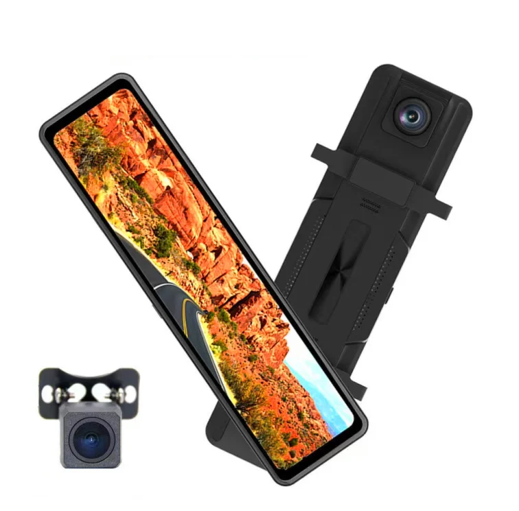 12-Inch Rear Mirror Dash Cam Car DVR with Full Screen Touch Screen G-Sensor GPS Front Rear View 4K Video Recorder Car Black Box