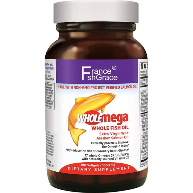 Fish Oil Omega 3 Supplement 180 Soft gels Wild Alaskan Salmon extra virgin Oil with Astaxanthin Sustainably