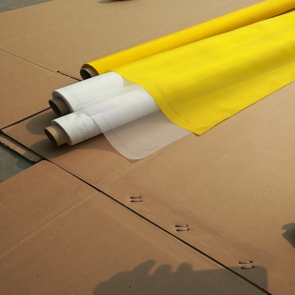 380 сетка желтого цвета шелкография полиэфирная для трафаретной печати ручной машины Болтовая ткань