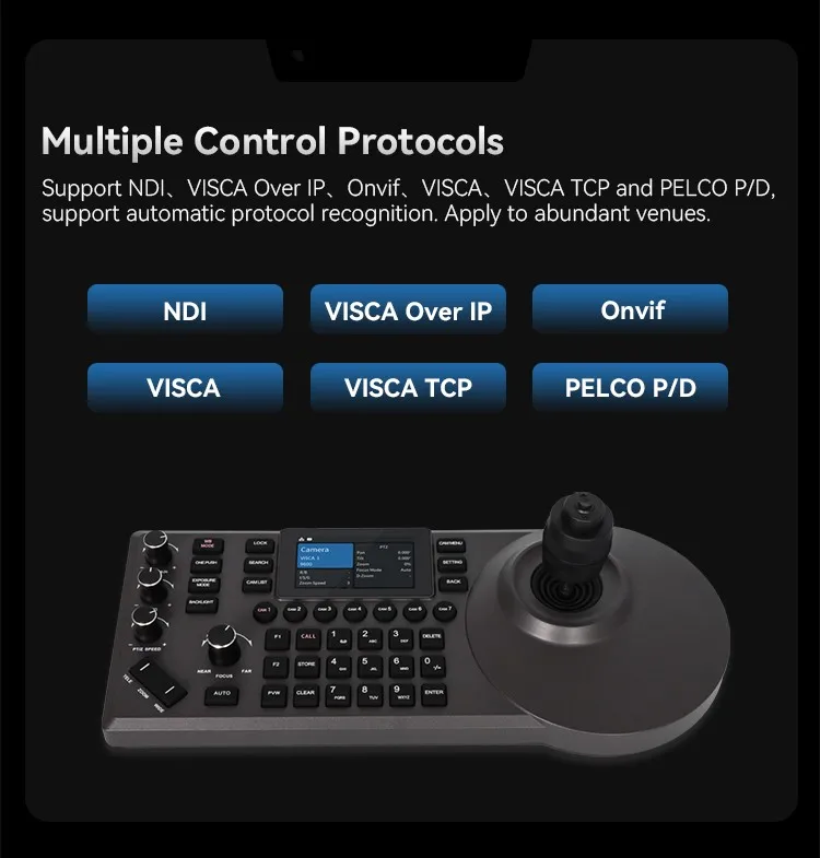 New Generation PTZ Keyboard Controller for PTZ Camera Professional Controller to Control Live Streaming and Competition