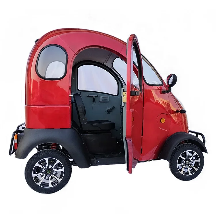 outdoor travel disabled four wheel enclosed cabin mobility 4 wheel  scooter electric elderly scooter with LED light