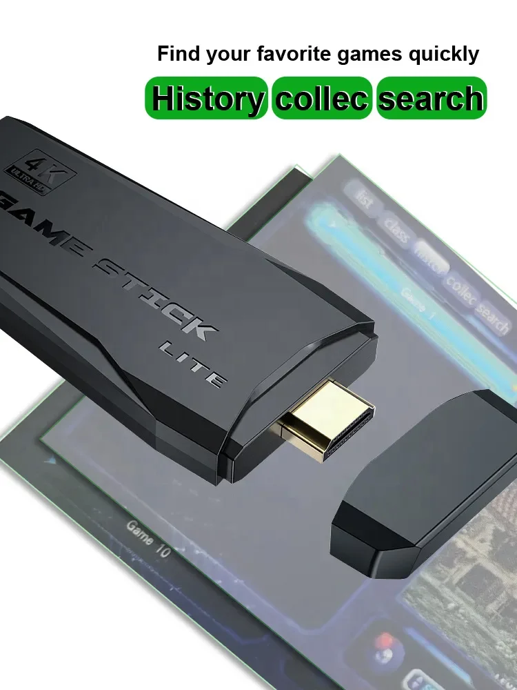 M8 4K Mini Consola Box Retro TV Video Game Console 2.4G Wireless Gamepad Game Player Game Stick