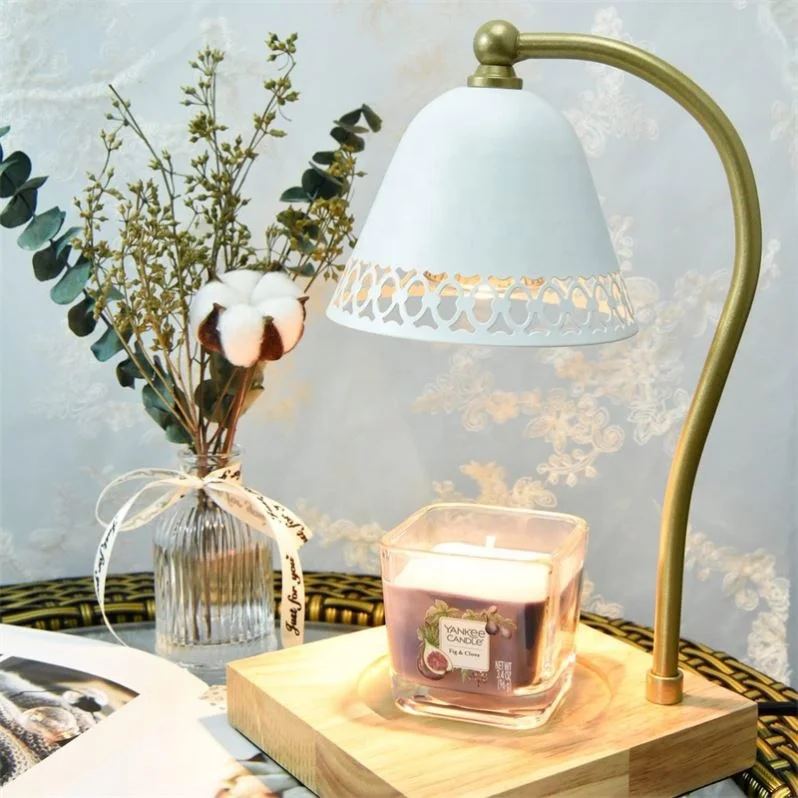 Nordic Natural Wood Aroma Melting Wax Indoor Fragrance Table Light Sweet Atmosphere Home Incense Lamp Candle Warmer Lamp