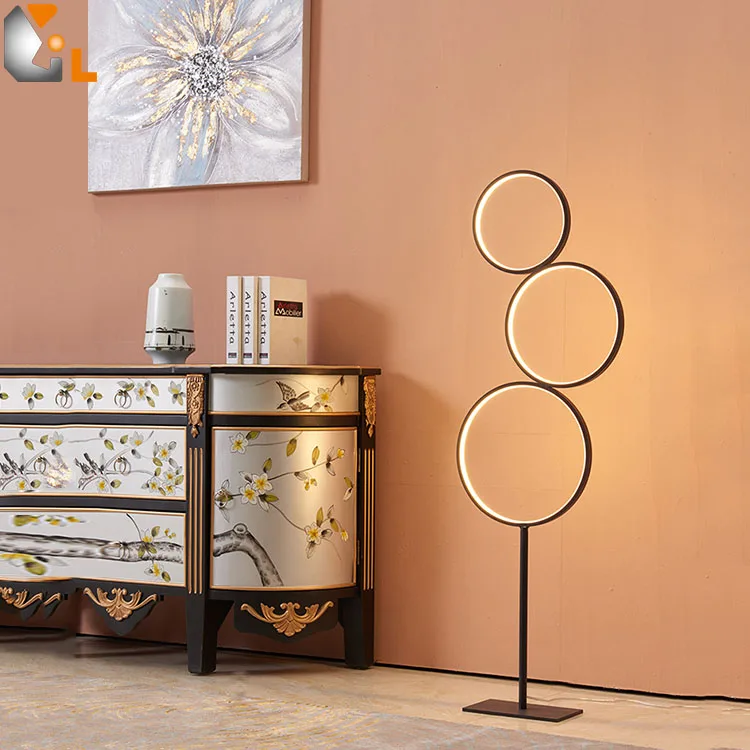 Nordic floor lamp simple creative modern led round decorative standing floor lamp for living room