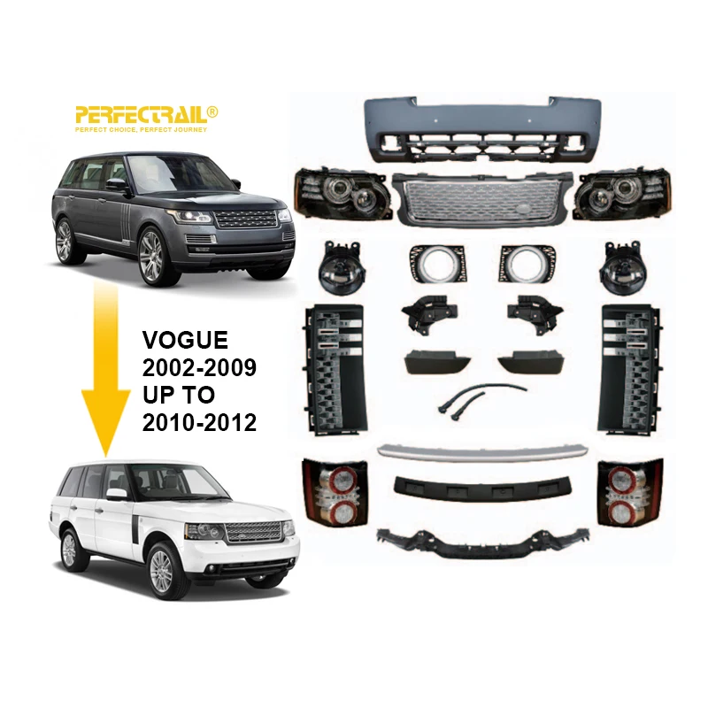 PERFECTRAIL 4x4 Auto Accessories Body Kit For Land Rover Range Rover Vogue 2002-2008 Upgrade to Racing 2010-2012