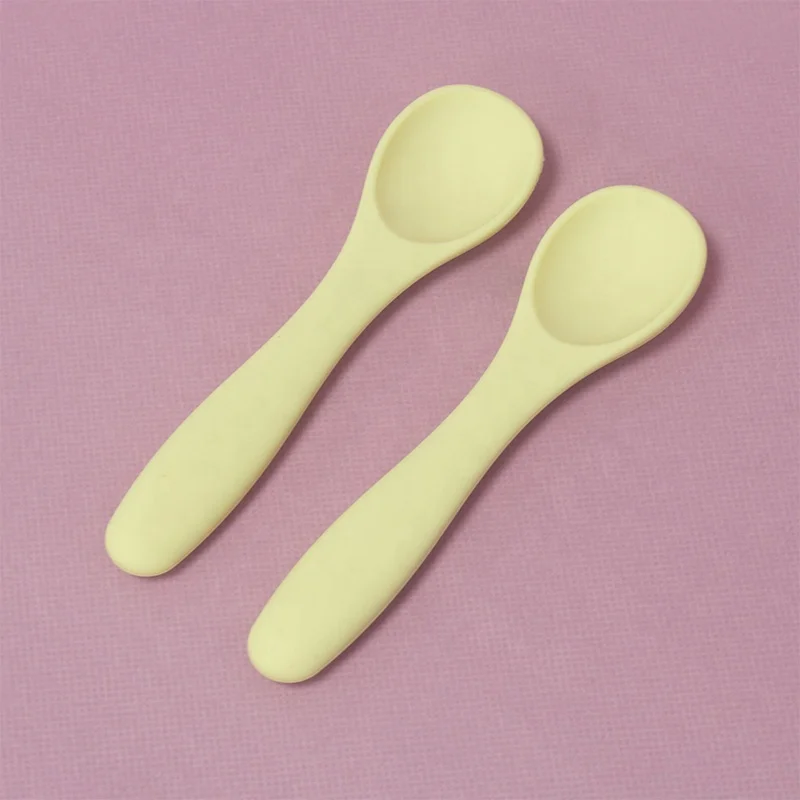 Harmless Eco Healthy Kids Baby Self-Feeding Eating Silicone Spoon and fork