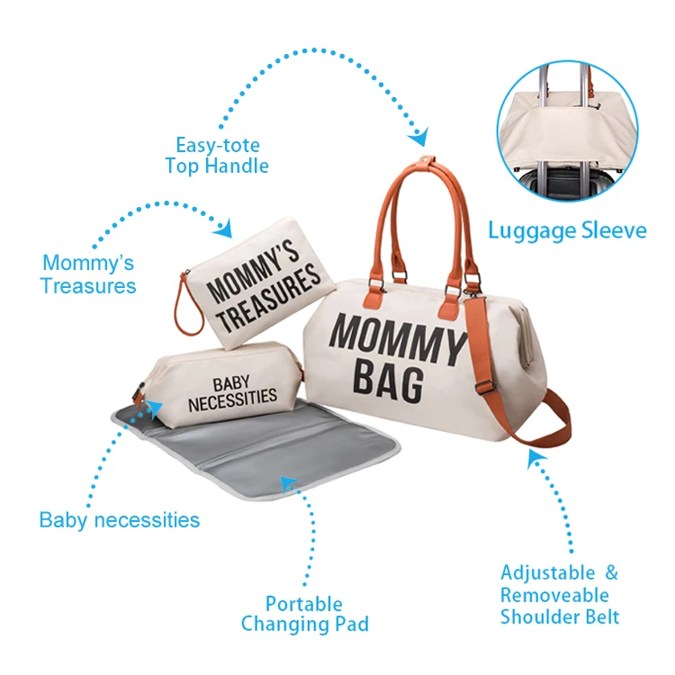 BSCI Factory Wholesale Multi-function Fashion large travel maternity bag baby diaper bag mommy backpack Tote Baby Diaper Set