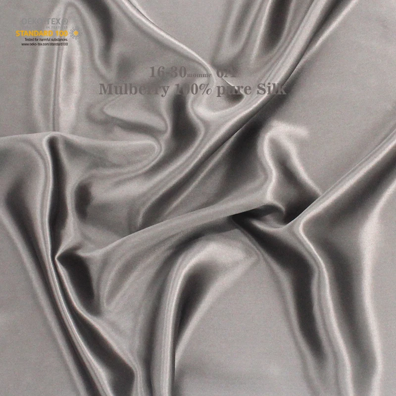 Manufacturer Direct Fast Delivery Shiny Silk Fabric Soft & Smooth Pure Satin Silk Fabric OEKO-TEX 6A Grade Mulberry Silk Fabric