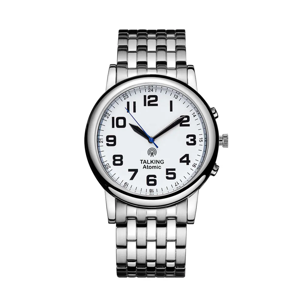 English/French/German/Spanish/Italian Atomic Radio controlled Talking Watch for Visually impaired, Elderly or Blind