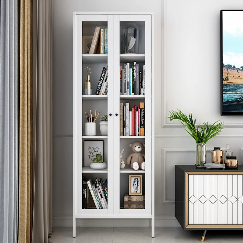 Cabinet Locker Storage Cabinets Metal Door Small Steel Garage Shoe Cupboard De Lock Nightstand Modern Living Room Book Shelf