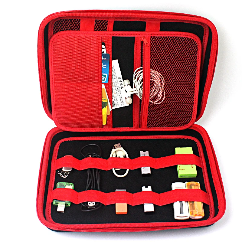 EVA Hard Shell Electronic Accessories Organizer Digital Cable Power Bank Hard Drive Storage Bag Travel Tablet Gadget Carry Case