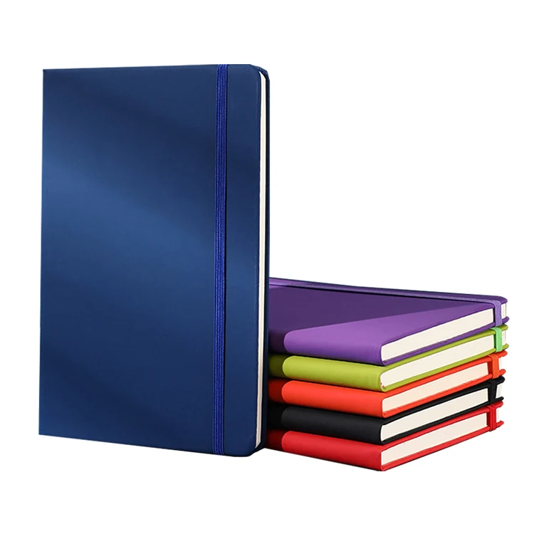 Colorful PU hardcover journal notebook with elastic band