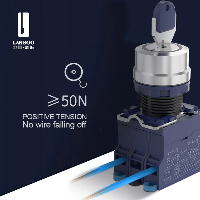 LANBOO Hot Sale 25A Safety High Current SA1/SA2 Knob Switch Key Button Switch