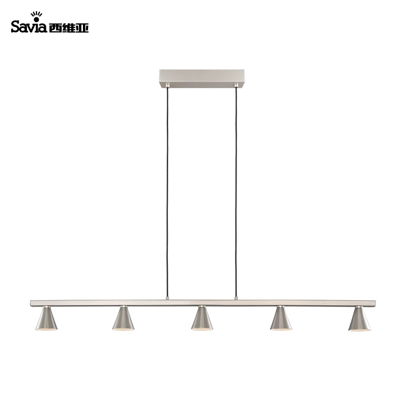 Savia LED 5xGU10 Modern Indoor Kitchen Island Designer Ceiling Chandeliers Lamp Copper Brass Gold Pendant Light For Dining Room