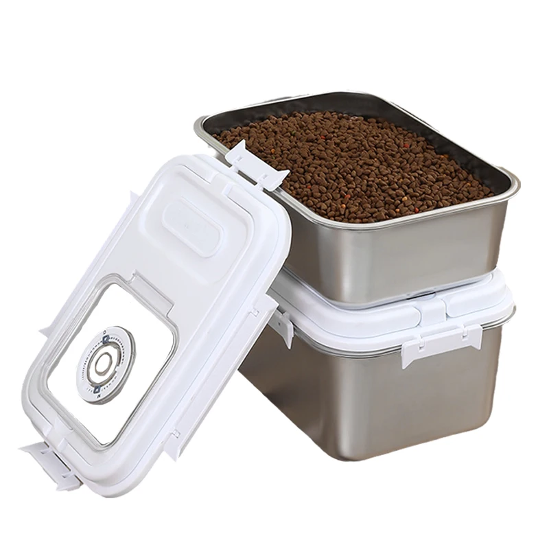 Manufacturer Pet Food Storage Container Box For Pets Cats Dogs Stainless Steel Airtight Pet Food Storage Containers