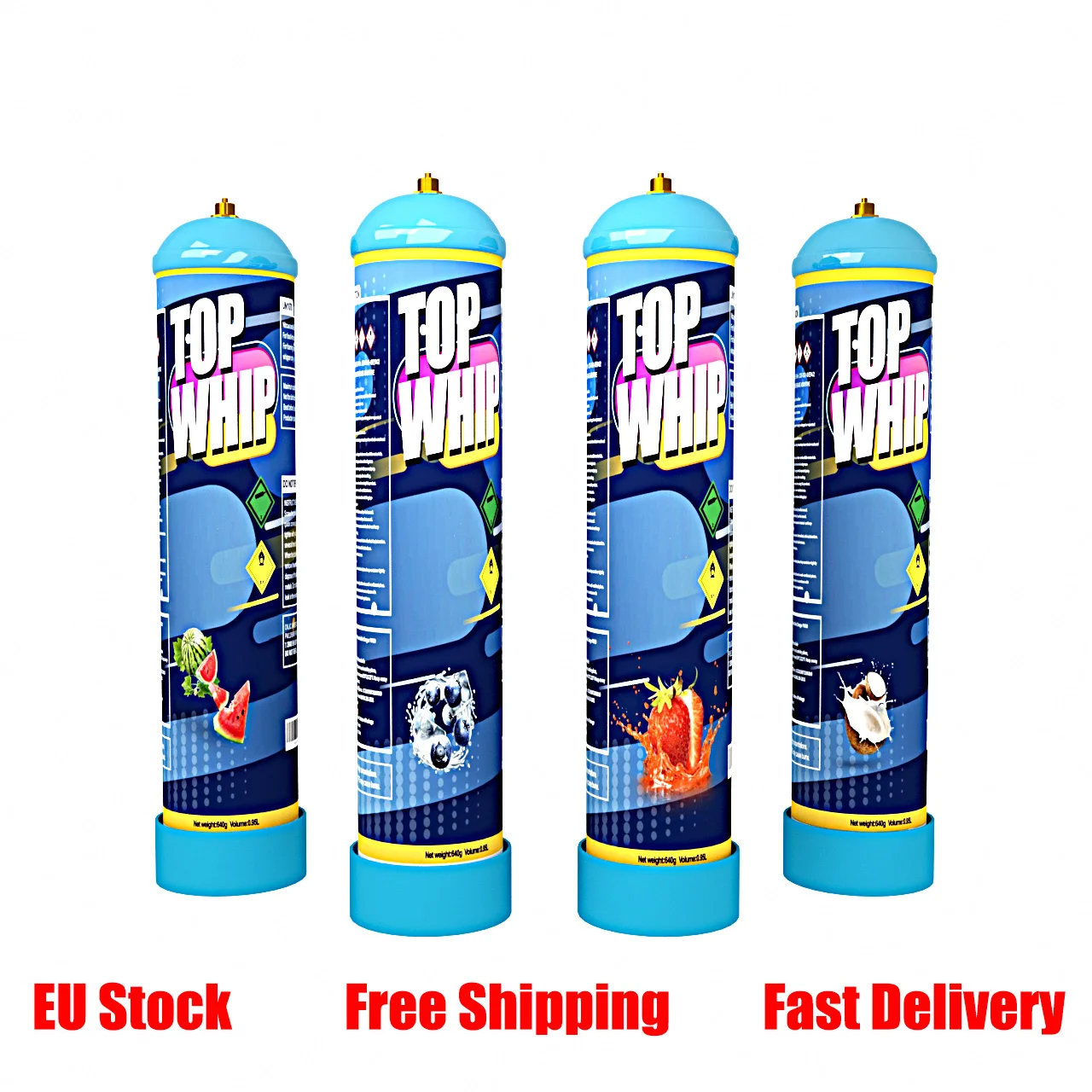 Cream Deluxe De Acero Inoxidable Exotic Whip 640g with Fast Gas