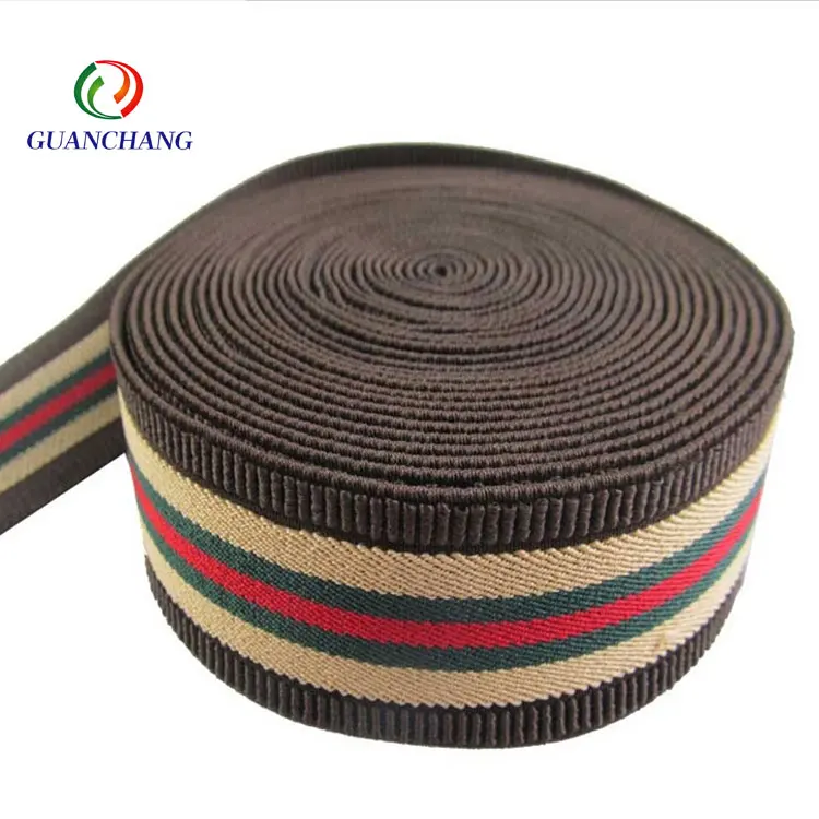 Wholesale Custom Durable Fashion Nylon Jacquard Braidedearringslastic Polyester 25MM Printedchaining Straearringsogo Manufacture