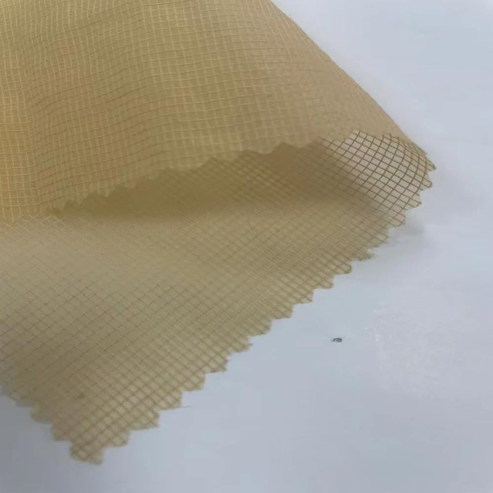 Feather sense nylon organza ultra-thin velvet waterproof nylon cloth autumn and winter down jacket down sleeping bag fabric