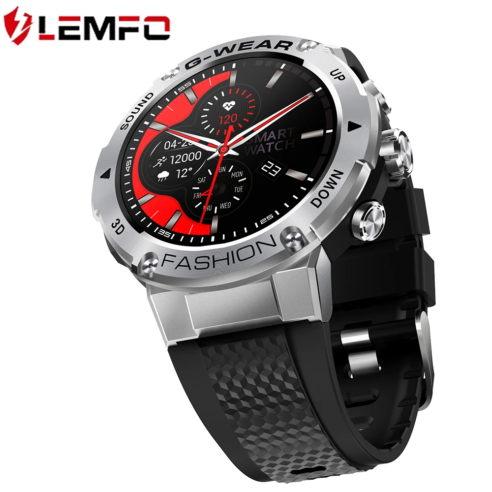 LEMFO K28H wearable phone calling 1.32inch 360mah blood pressure blood oxygen smart watch with low prices