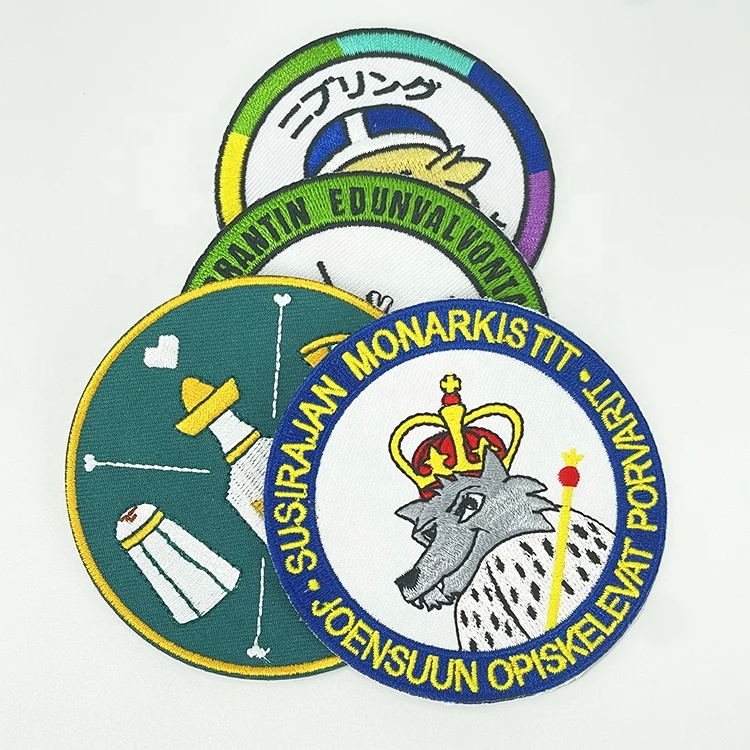 High Quality Factory Custom Designer Brand Clothes Iron on Embroidery Patches Letters Embroidered Logo Fabric Badge for Clothing