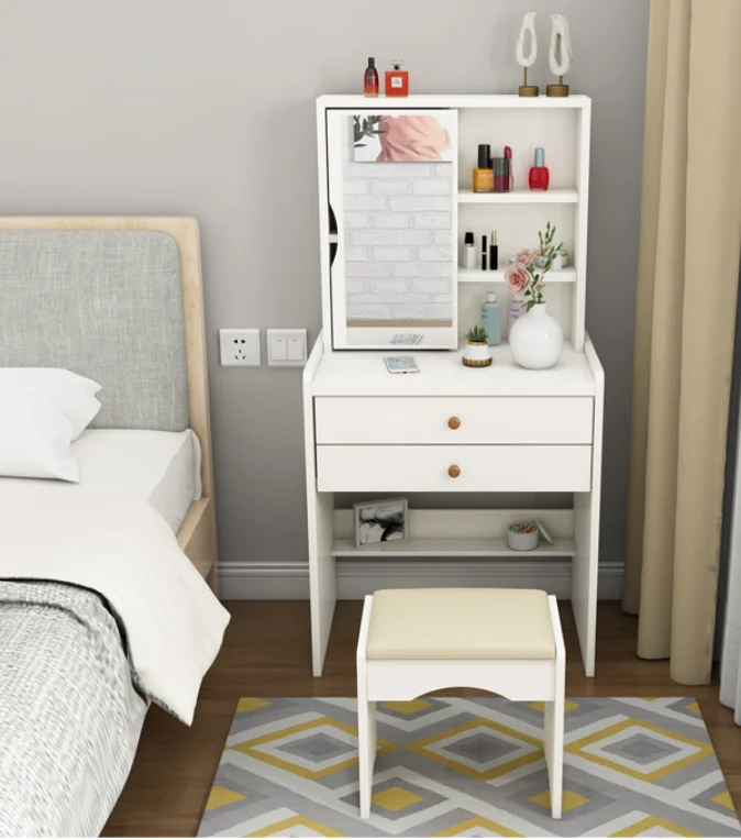 SZT-15 Luxury Dresser Makeup Corner Vanity Desk Set with Mirror for Makeup for Bedroom