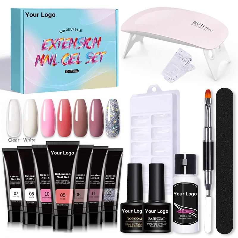 Price Poly UV Gel Nail Set Extension Starter Set Reasonable Price Gel For Cheap Wholesale Price Nail Extension Gel Kit