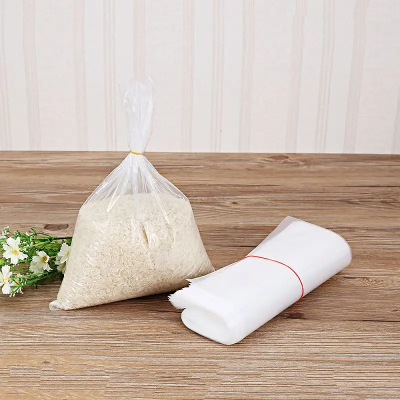 Custom Size Bedding Clothes Storage Pe Clear Flat Bottom High Pressure Ldpe Flat Pocket Bag